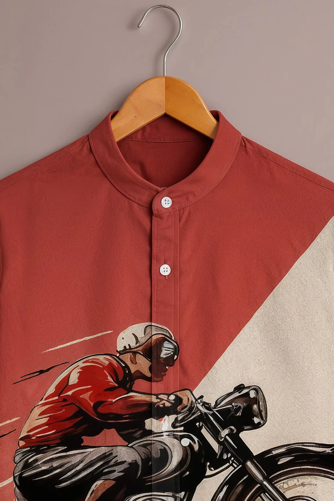 Retro Motorcycle Rider Artistic Shirt