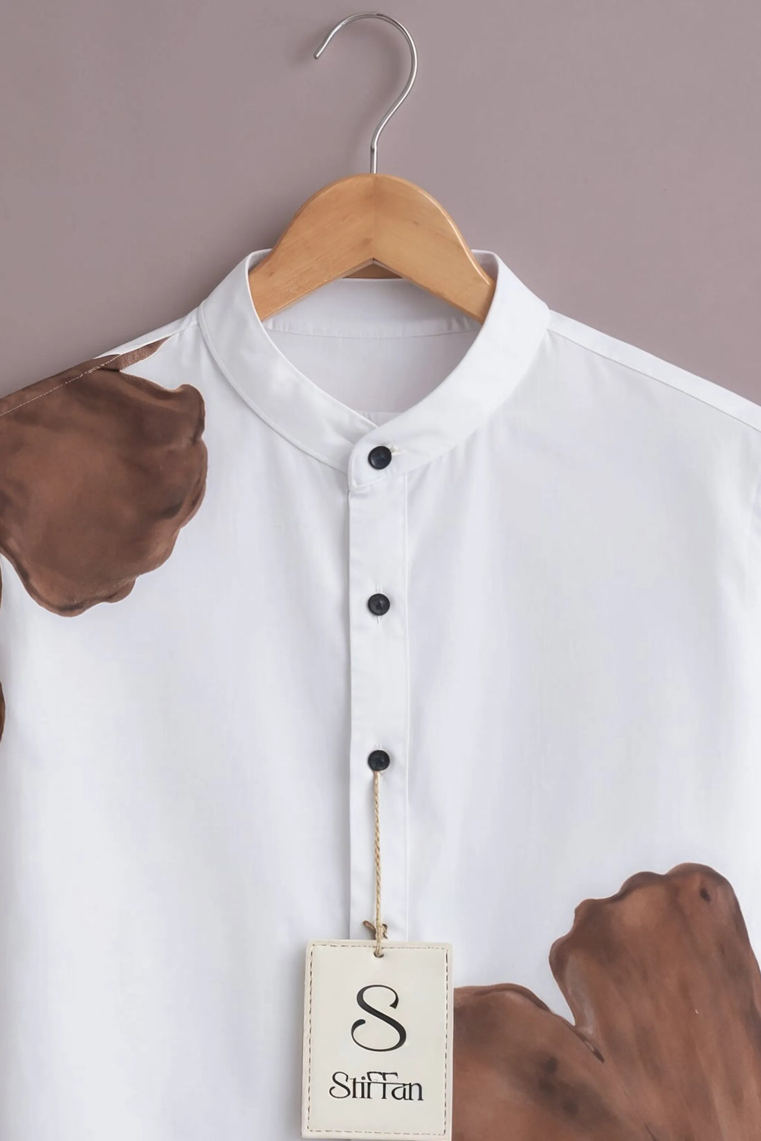 Ivory Mocha Bloom Shirt