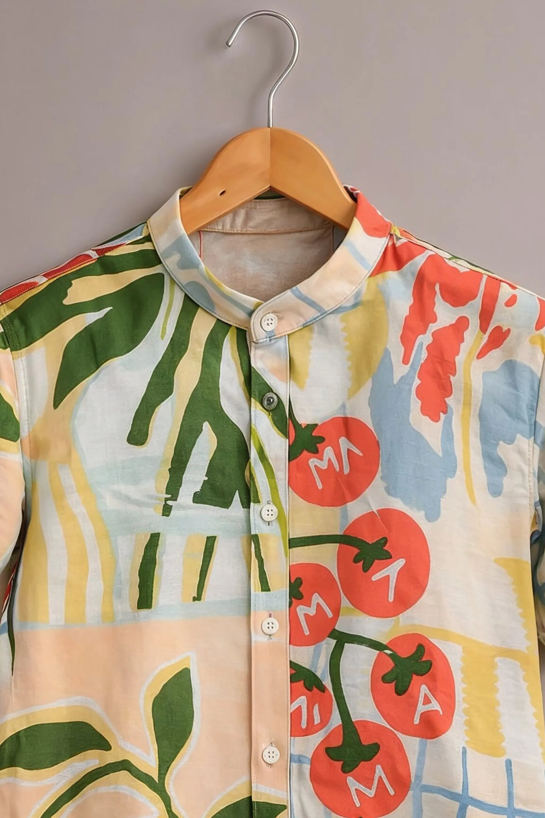 Artistic Botanical Print Shirt