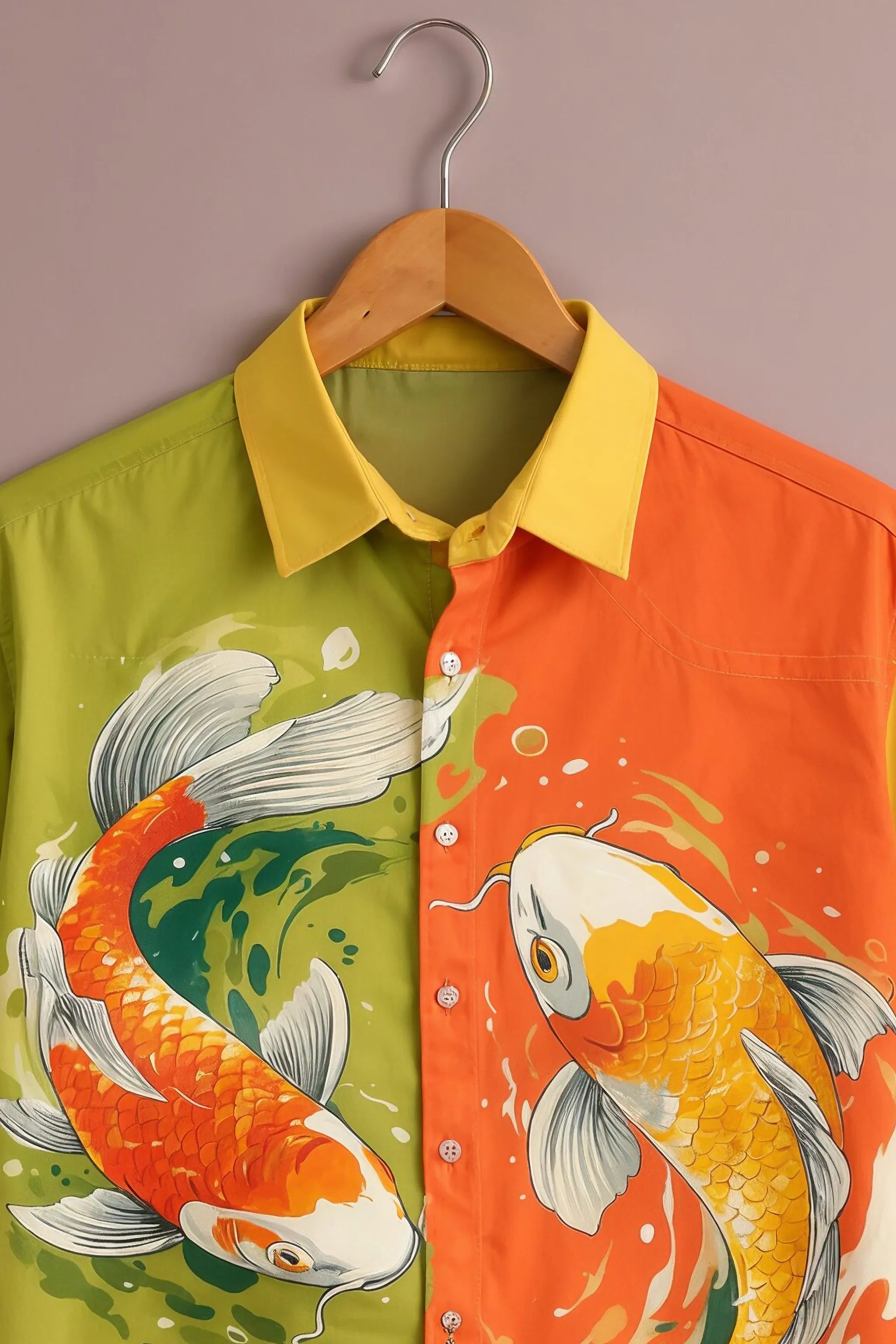 Koi Fish Dual Tone Designer Shirt
