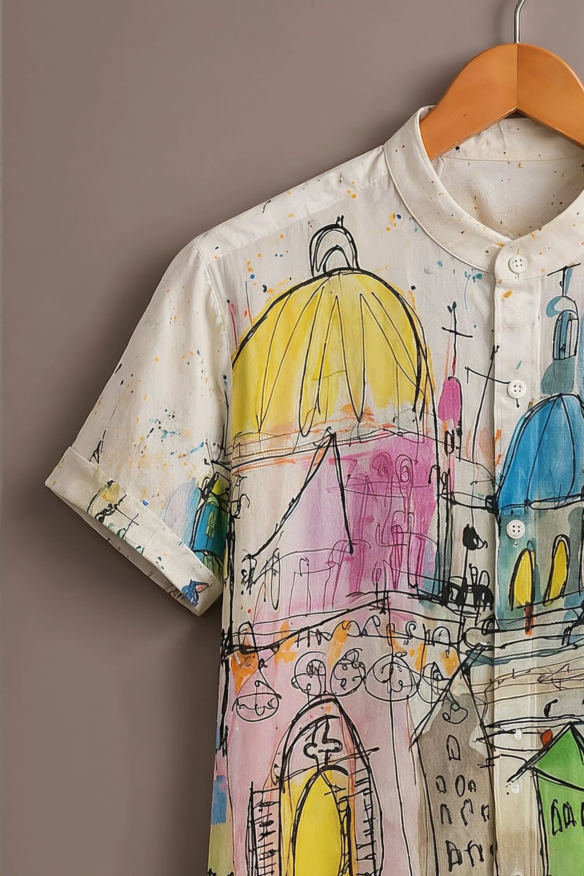 Color Splash City Art Premium Shirt